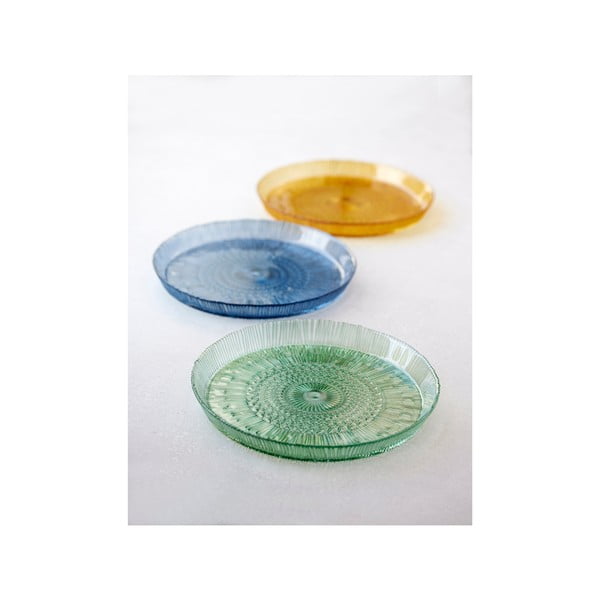 Serviravimo padėklas mėlynos spalvos iš stiklo  ø 30 cm Kusintha – Bitz-image-4