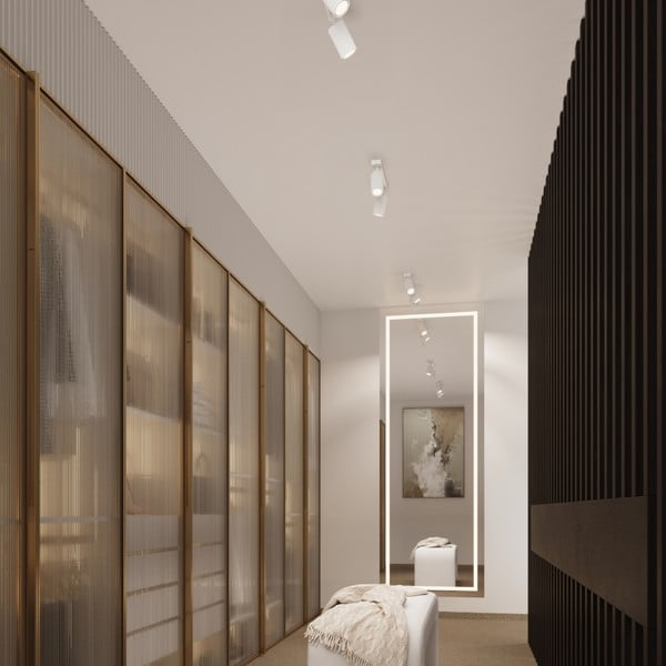 Baltos spalvos taškinis šviestuvas 6,5x30 cm Gleam – Sollux-image-2