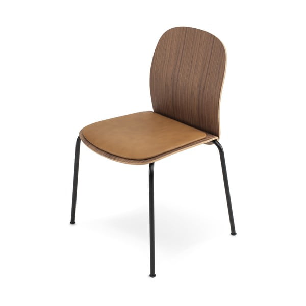 Valgomojo kėdė rudos spalvos/konjako rudos spalvos iš riešutmedžio Book – Gazzda