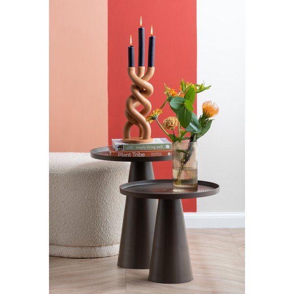 Smėlio spalvos keramikinė žvakidė trims žvakėms PT LIVING Twisted, aukštis 31,4 cm-image-1