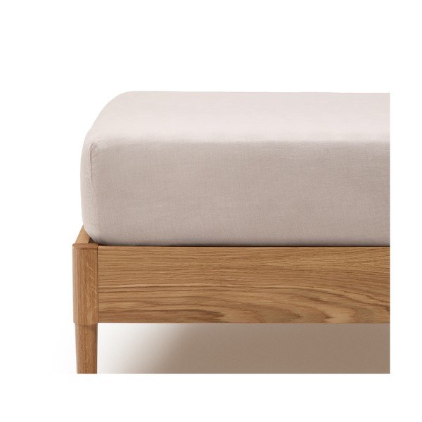 Taupe spalvos iš medvilnės paklodė su guma 180x200 cm Simmel – Kave Home