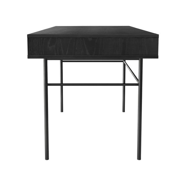 Juodas rašomasis stalas Woodman Stripe, 130 x 60 cm-image-3