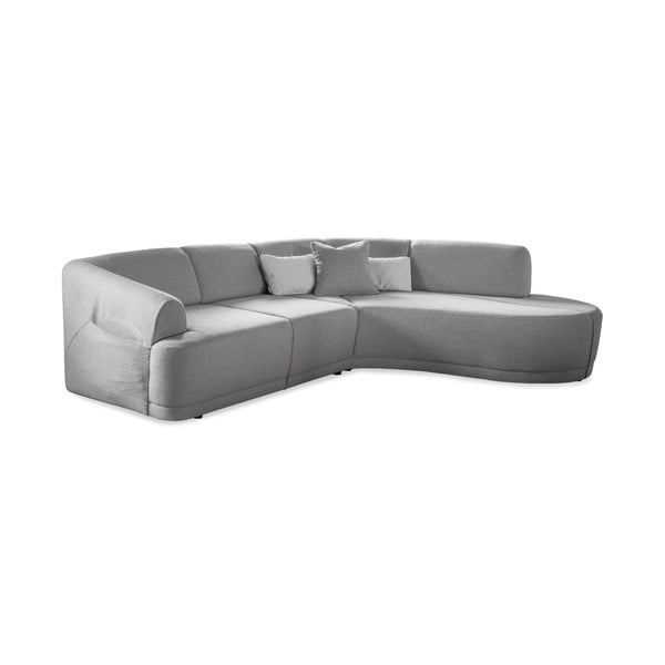 Šviesiai pilka kampinė sofa (dešinysis kampas) Bella Siena - Miuform