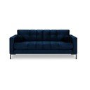 Tamsiai mėlyna aksominė sofa Cosmopolitan Design Bali