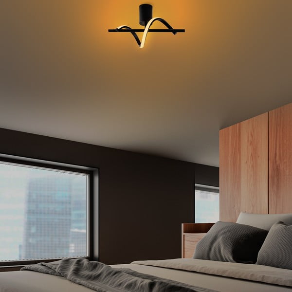 Juodos spalvos lubinis šviestuvas LED 7x41 cm Likma – Opviq lights-image-2