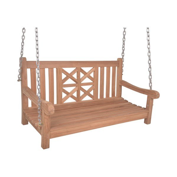 Medžio masyvo sodo supamasis suoliukas natūralios spalvos Latoa – Garden Pleasure