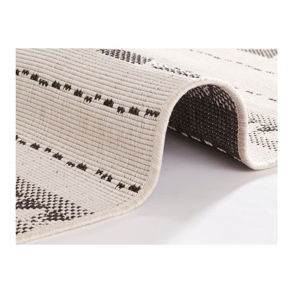 Juodos ir kreminės spalvos lauko kilimas NORTHRUGS Bahamos, 160 x 230 cm-image-3