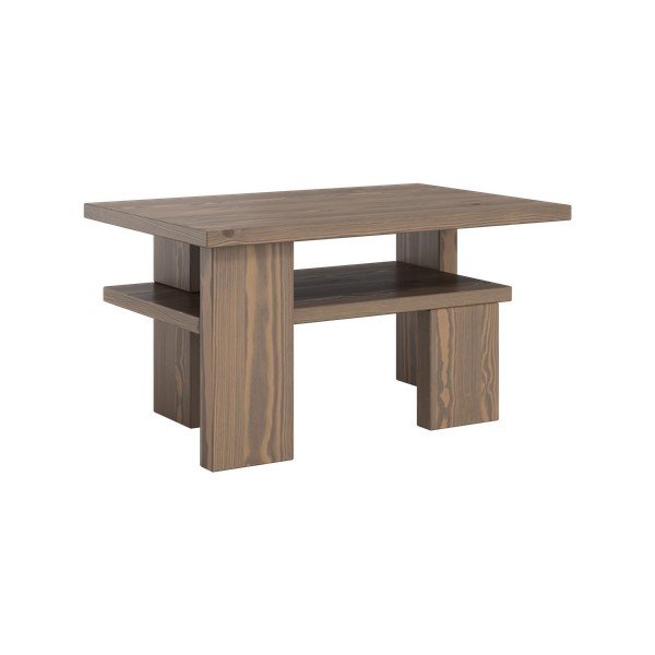 Rudos spalvos iš pušies masyvo kavos staliukas 45x68 cm Japan – Karup Design-image-3