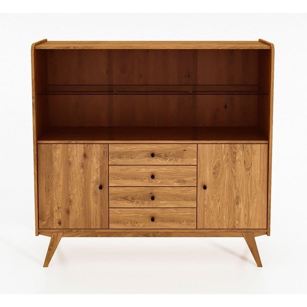 Ąžuolinė vitrina 160x154 cm Retro - The Beds-image-2