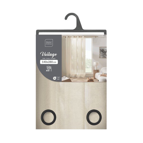 Kreminės spalvos užuolaida 140x280 cm Sanya – douceur d'intérieur-image-3