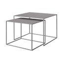 Pilkos spalvos iš metalo kavos staliukai 2 vnt. 50x60 cm Fera – Blomus