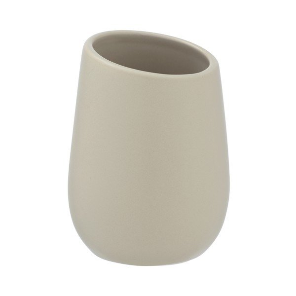 Smėlio spalvos keraminis puodelis dantų šepetėliui Wenko Badi-image-3