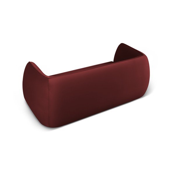 Sofa raudonos spalvos iš velveto 190 cm Lando – Micadoni Home-image-3