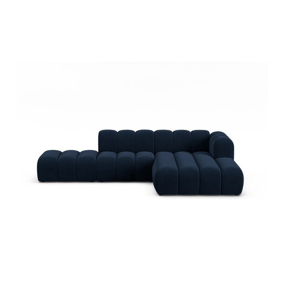 Kampinė sofa tamsiai mėlynos spalvos (su dešiniuoju kampu) Lupine – Micadoni Home