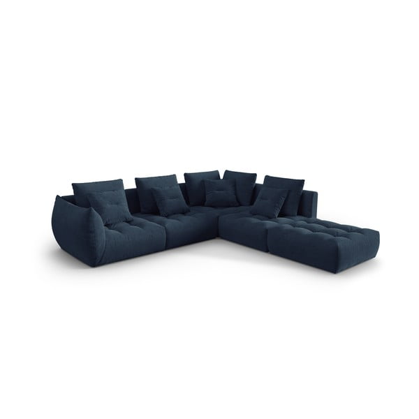 Kampinė sofa tamsiai mėlynos spalvos (su dešiniuoju kampu/„L“ formos) Bloom – Micadoni Home-image-2