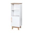 Vaikiška knygų spinta baltos spalvos iš ąžuolo 45x128 cm Finn – Roba