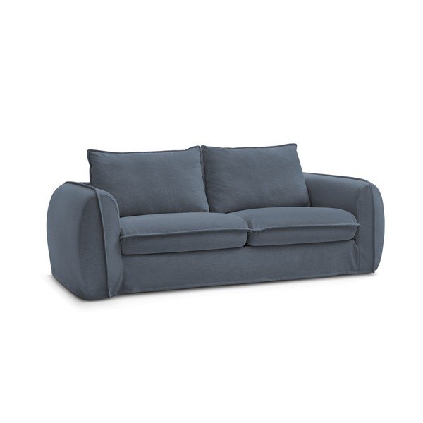 Mėlynos spalvos sofa miegojimui/sulankstoma 236 cm Archimede – Bobochic Paris-image-3
