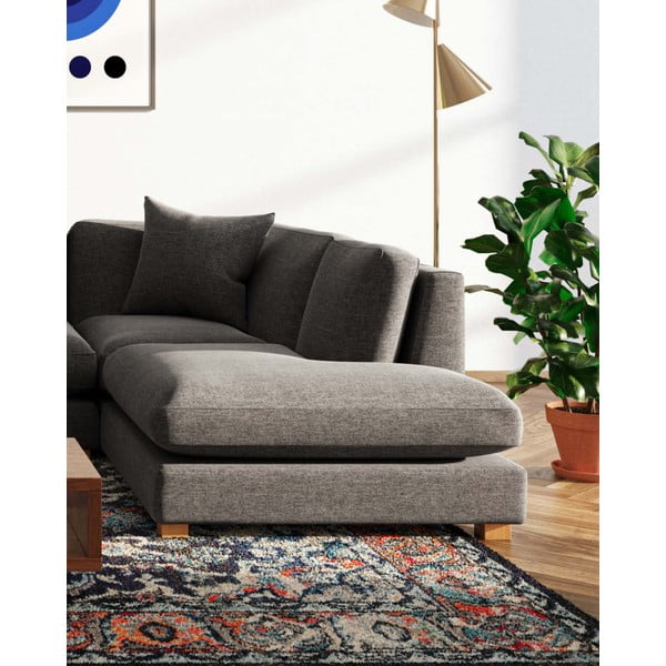 Kampinė sofa antracito spalvos (su dešiniuoju kampu) Pomo – Ame Yens-image-3