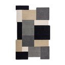 Rankų darbo juodos spalvos/pilkos spalvos iš vilnos kilimas 120x180 cm Collage Monochrome – Flair Rugs