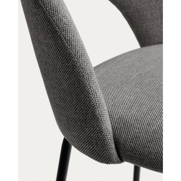 Baro taburėtės pilkos spalvos 4 vnt. (sėdynės aukštis 63 cm) Mahalia – Kave Home-image-4