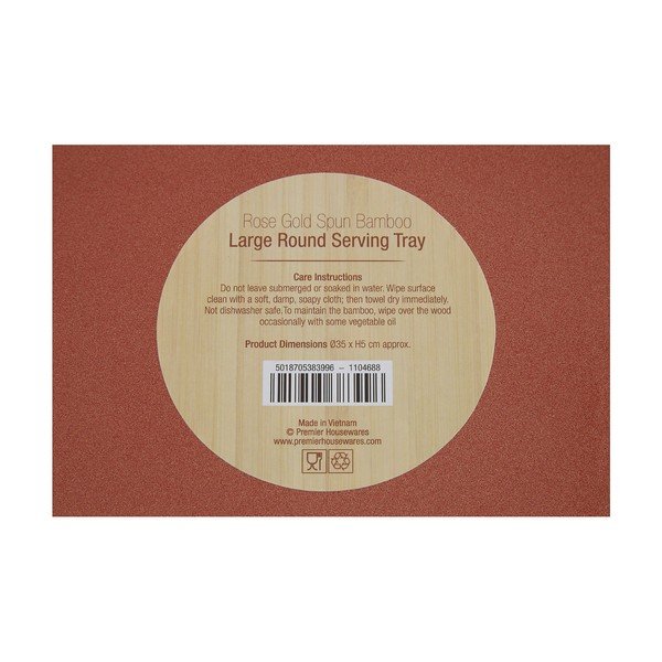 Bronzos spalvos bambukinis serviravimo dubuo Premier Housewares, ⌀ 35 cm-image-4