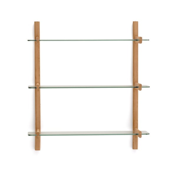 Natūralios spalvos iš stiklo modulinė lentyna 90x98x30,5 cm Sitra – Kave Home