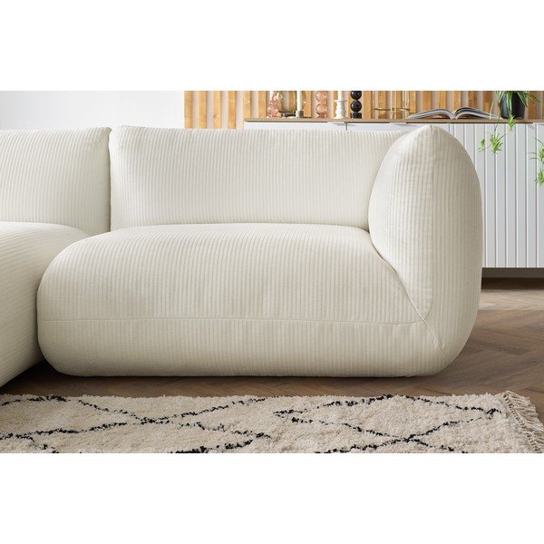 Balta velvetinė kampinė sofa (kairysis kampas) Lecomte - Bobochic Paris-image-1