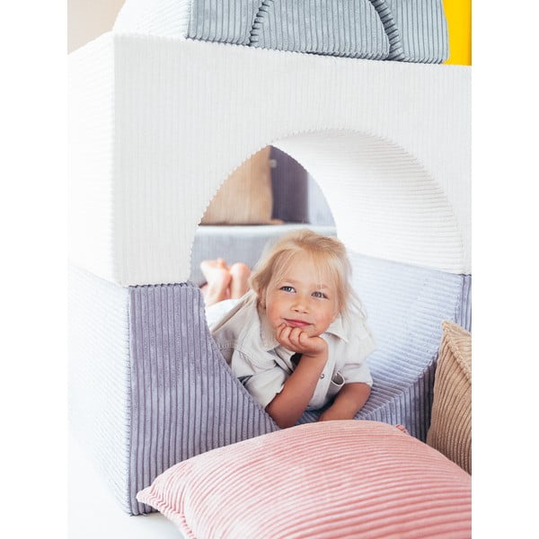 Mėlynos spalvos iš velveto putų žaidimų rinkinys 75x49x37 cm Rainbow Montessori – Wigiwama-image-4