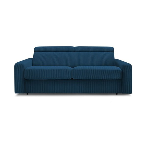 Iš kordinio velveto sulankstoma sofa tamsiai mėlynos spalvos 195 cm Monaco – Bobochic Paris
