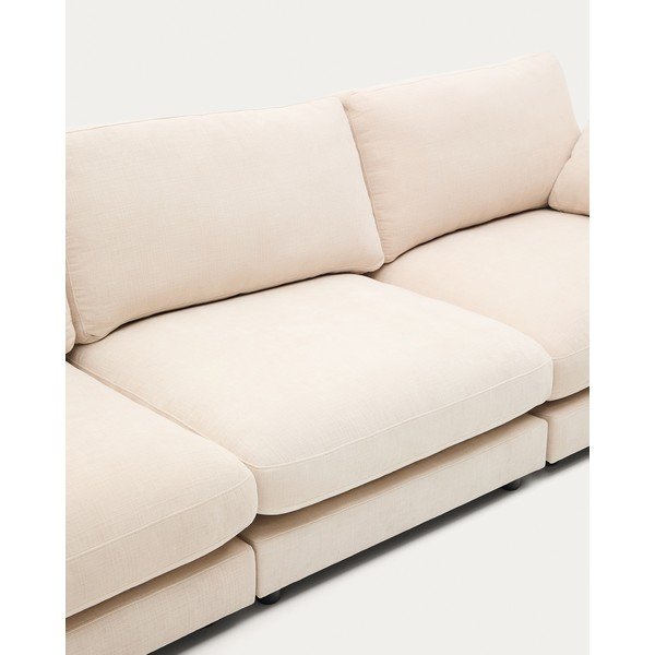 Smėlio spalvos sofa iš šenilinio audinio 300 cm Gala – Kave Home-image-4