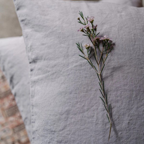 Iš lino pagalvės užvalkalas 80x80 cm Light Grey – Linen Tales-image-1