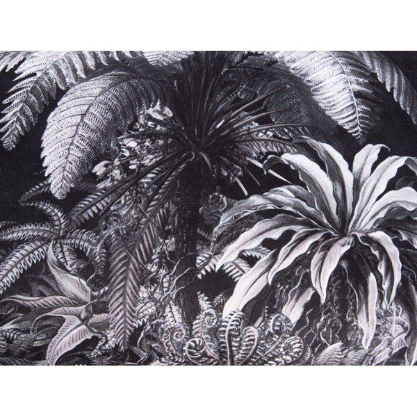 Juodos ir baltos spalvos aksominė pagalvė PT LIVING Leaves, 60 x 40 cm-image-4