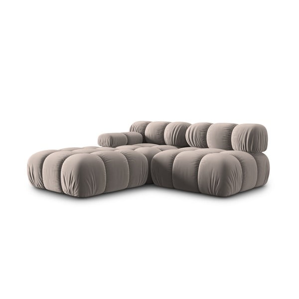 Iš velveto sofa šviesiai rudos spalvos 282 cm Bellis – Micadoni -image-4