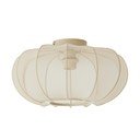 Kreminės spalvos lubinis šviestuvas ø 40 cm su tekstiliniu gaubtu Plumalia – Light & Living