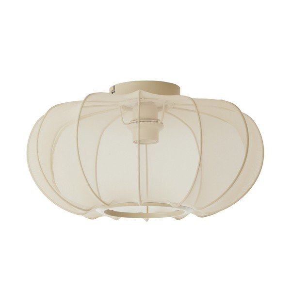 Kreminės spalvos lubinis šviestuvas ø 40 cm su tekstiliniu gaubtu Plumalia – Light & Living