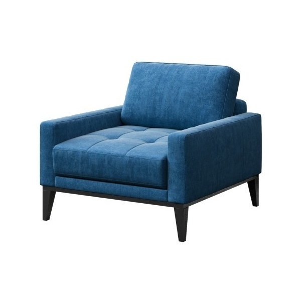 Mėlynas fotelis su medinėmis kojomis MESONICA Musso Tufted-image-2