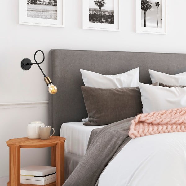 Sieninė lempa juodos spalvos Viraj – Opviq lights-image-1