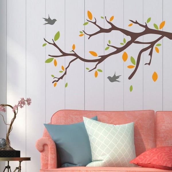 Dekoratyvinis sienų lipdukas Medis ir paukščiai