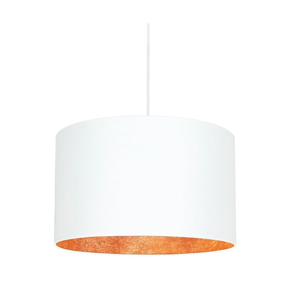 Baltas lubinis šviestuvas su vario spalvos vidumi Sotto Luce Mika, ⌀ 40 cm