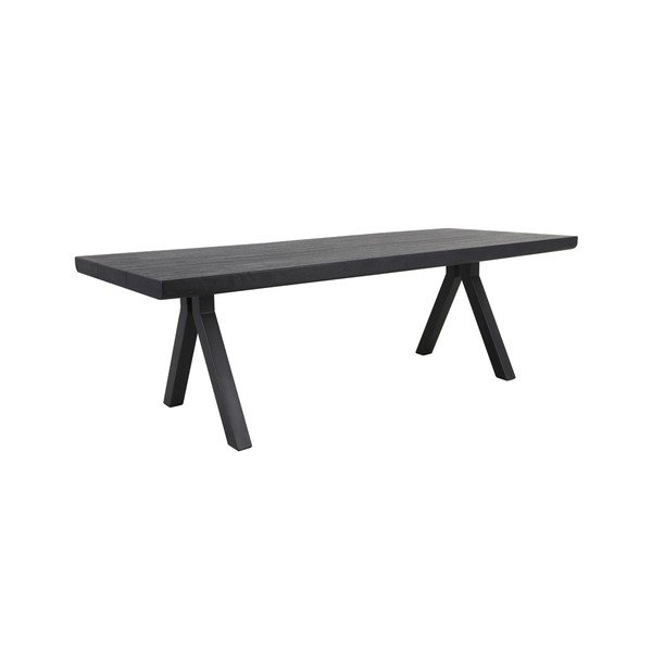 Valgomojo stalas juodos spalvos 100x240 cm Muden – Light & Living-image-2