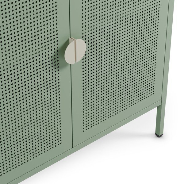 Mėtų spalvos/natūralios spalvos iš metalo spintelė 160x90x40 cm Sayla – Marckeric-image-2