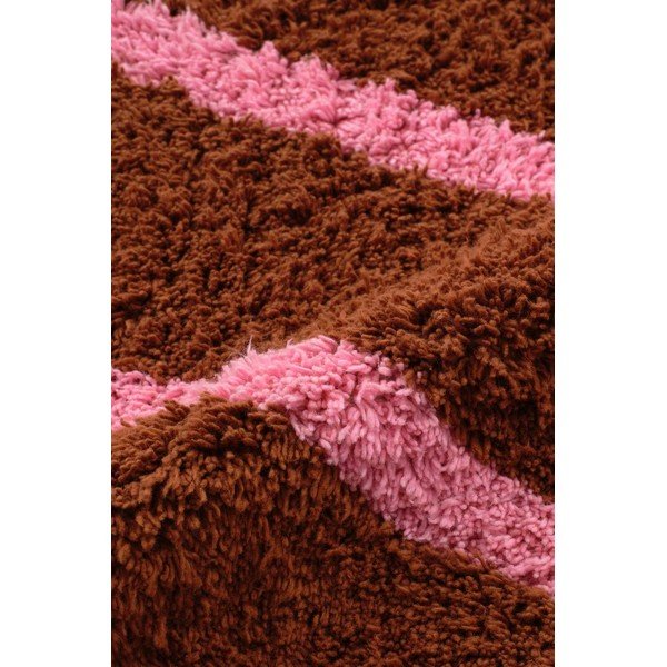 Rožinės spalvos/rudos spalvos iš medvilnės kilimas 80x250 cm Mika – Jotex-image-2