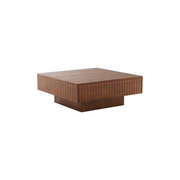 Tamsiai rudos spalvos iš MDF plokštės kavos staliukas 90x90 cm Furuvik – Jotex-image-2
