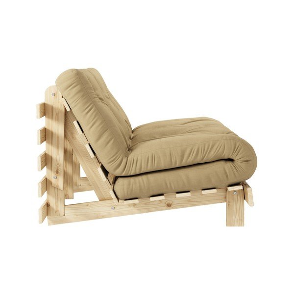 Garstyčių spalvos sulankstoma sofa 140 cm Roots – Karup Design-image-4