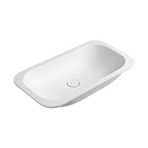 Iš dirbtinio akmens praustuvas baltos spalvos 59x35,5 cm Impala – Sapho-image-2