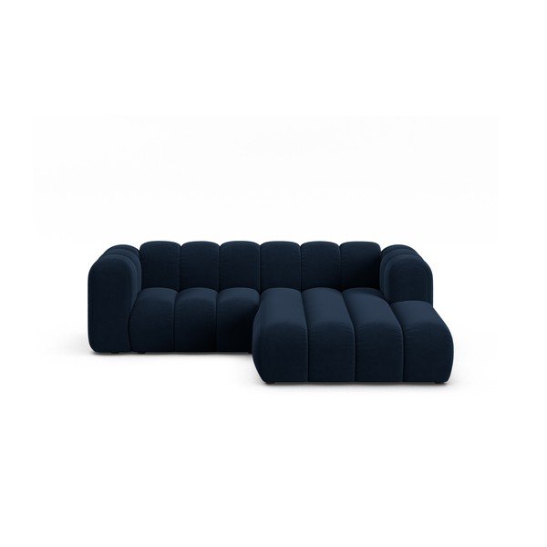 Kampinė sofa tamsiai mėlynos spalvos (su dešiniuoju kampu) Lupine – Micadoni Home