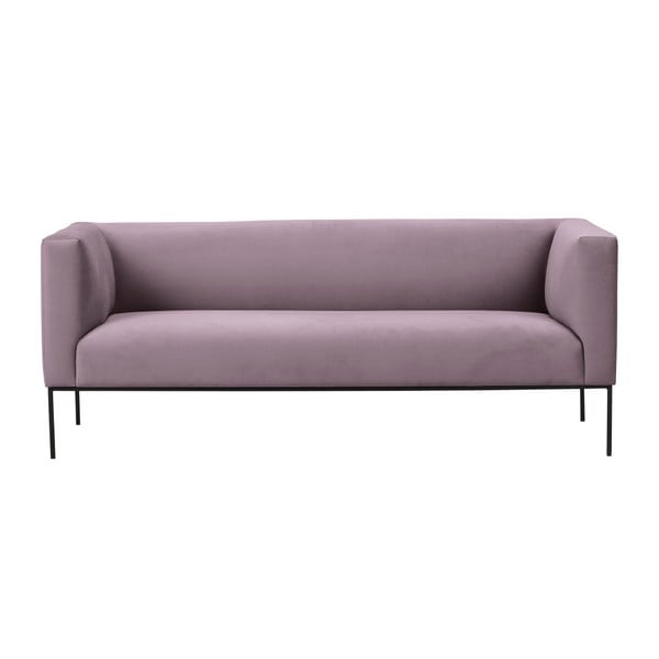 Rausva aksominė sofa Windsor & Co Sofas Neptune, 195 cm