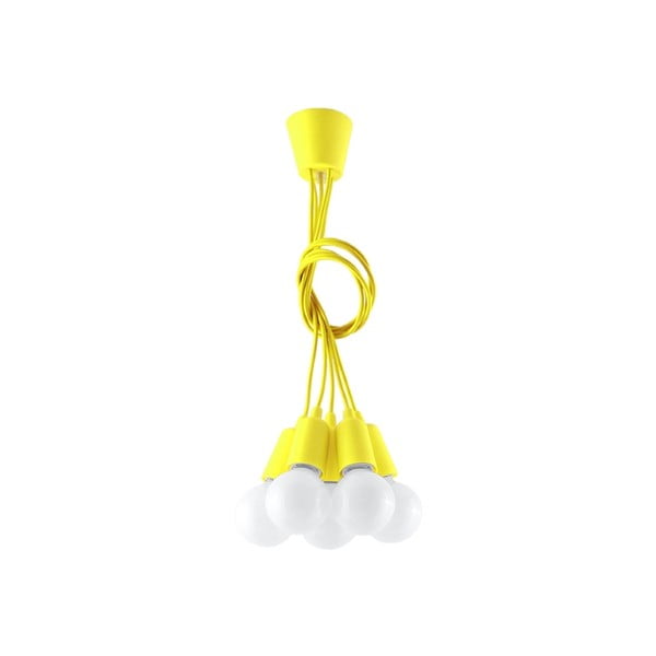 Kabantis šviestuvas geltonos spalvos ø 25 cm Rene – Nice Lamps