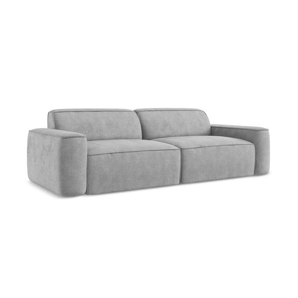 Šviesiai pilkos spalvos iš šenilinio audinio sofa 244 cm Omao – Makamii-image-3