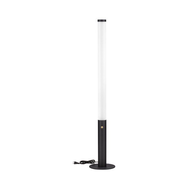 Matinės juodos spalvos iš plieno pastatomas šviestuvas LED su pritemdymo funkcija (aukštis 141 cm) su gaubtu iš akrilo stiklo Glaze – Nova Luce